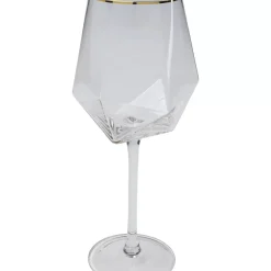 KARE Design Geschirr & Tischaccessoires-Weinglas Diamond Gold Rim