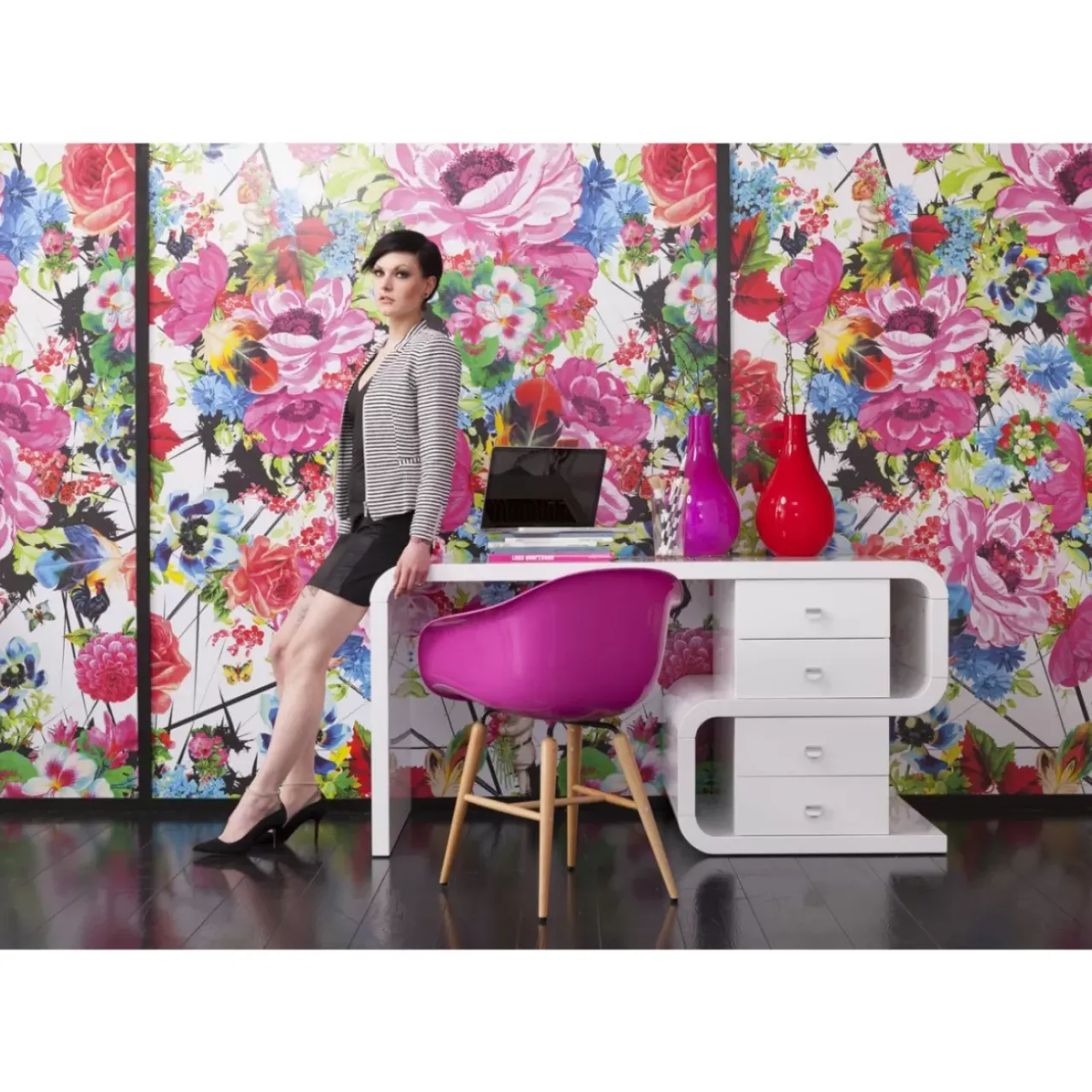 KARE Design Tische-White Club Schreibtisch Snake 150X70Cm