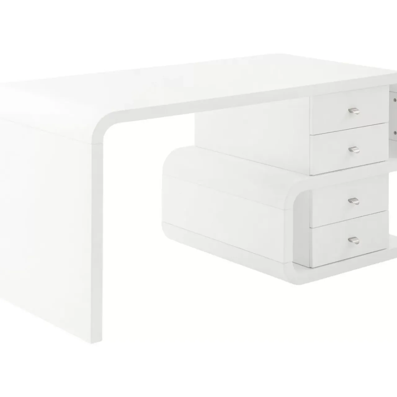 KARE Design Tische-White Club Schreibtisch Snake 150X70Cm