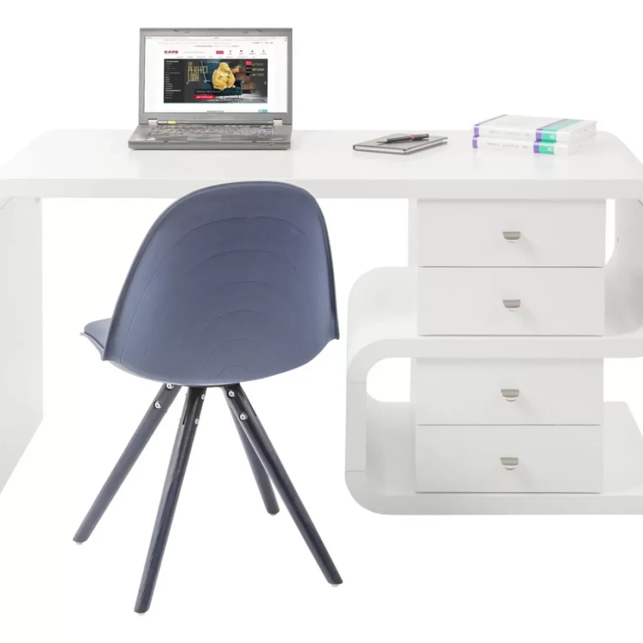 KARE Design Tische-White Club Schreibtisch Snake 150X70Cm