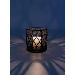 KARE Design Kerzenständer & Laternen-Windlicht Hayat Schwarz 15Cm
