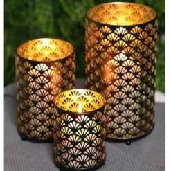 KARE Design Kerzenständer & Laternen-Windlicht Moira (3/Set)