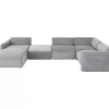 KARE Design Sofas & Couches-Wohnlandschaft 2 Lucca Grau Links 328Cm