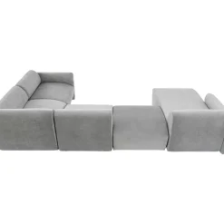 KARE Design Sofas & Couches-Wohnlandschaft 2 Lucca Grau Links 328Cm