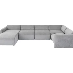 KARE Design Sofas & Couches-Wohnlandschaft 1 Lucca Grau Links 328Cm