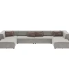KARE Design Sofas & Couches-Wohnlandschaft Infinity Malibu Grau 434Cm