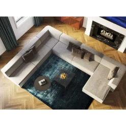 KARE Design Sofas & Couches-Wohnlandschaft Infinity Miami Grau 417Cm