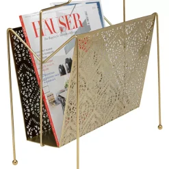 KARE Design Zeitungsständer-Zeitungsständer Basket Gold Gros