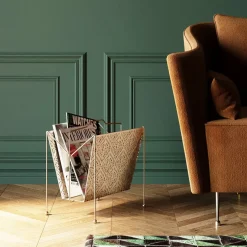 KARE Design Zeitungsständer-Zeitungsständer Basket Gold Gros