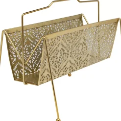 KARE Design Zeitungsständer-Zeitungsständer Basket Gold Klein